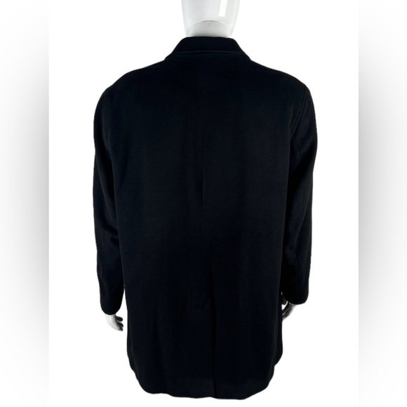 Neiman Marcus Mens 2XL Coat Jacket 100% Cashmere Black Made In Italy Buttons - Picture 5 of 15